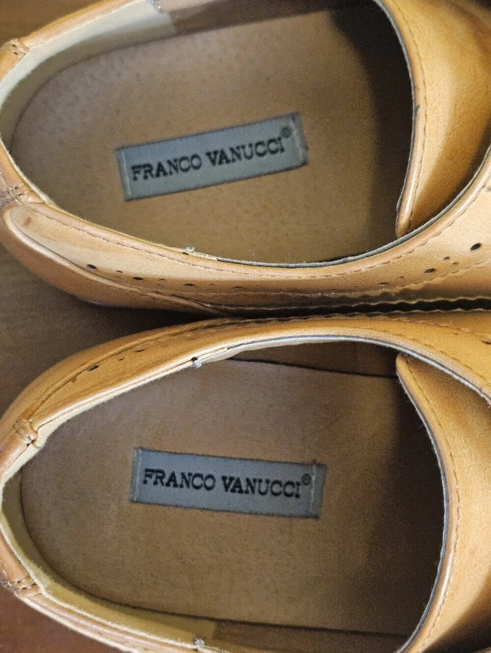 Franco Vanucci Faux Leather Wingtips EUC Size 11